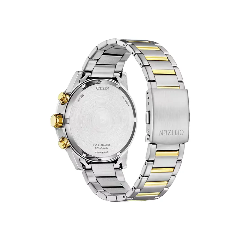 Citizen Chronograph Tachymeter Bezel Two-Tone Men's Watch- AN3689-55X